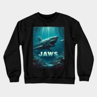 Unleash Oceanic Dread: Dive into Shark-Inspired Thrills with our Jaws-Inspired Collection! Crewneck Sweatshirt